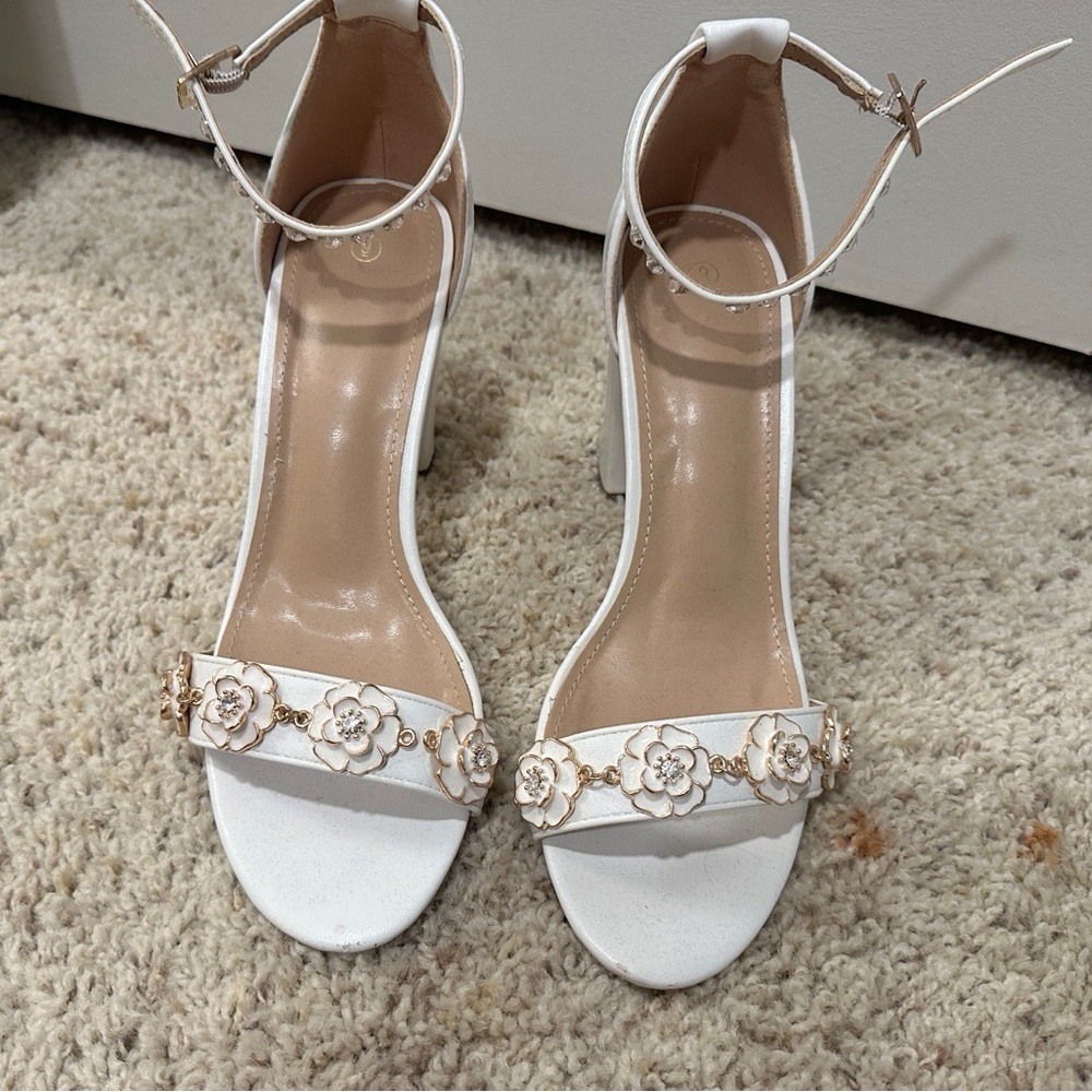 Custom White Bejeweled Heels (9)